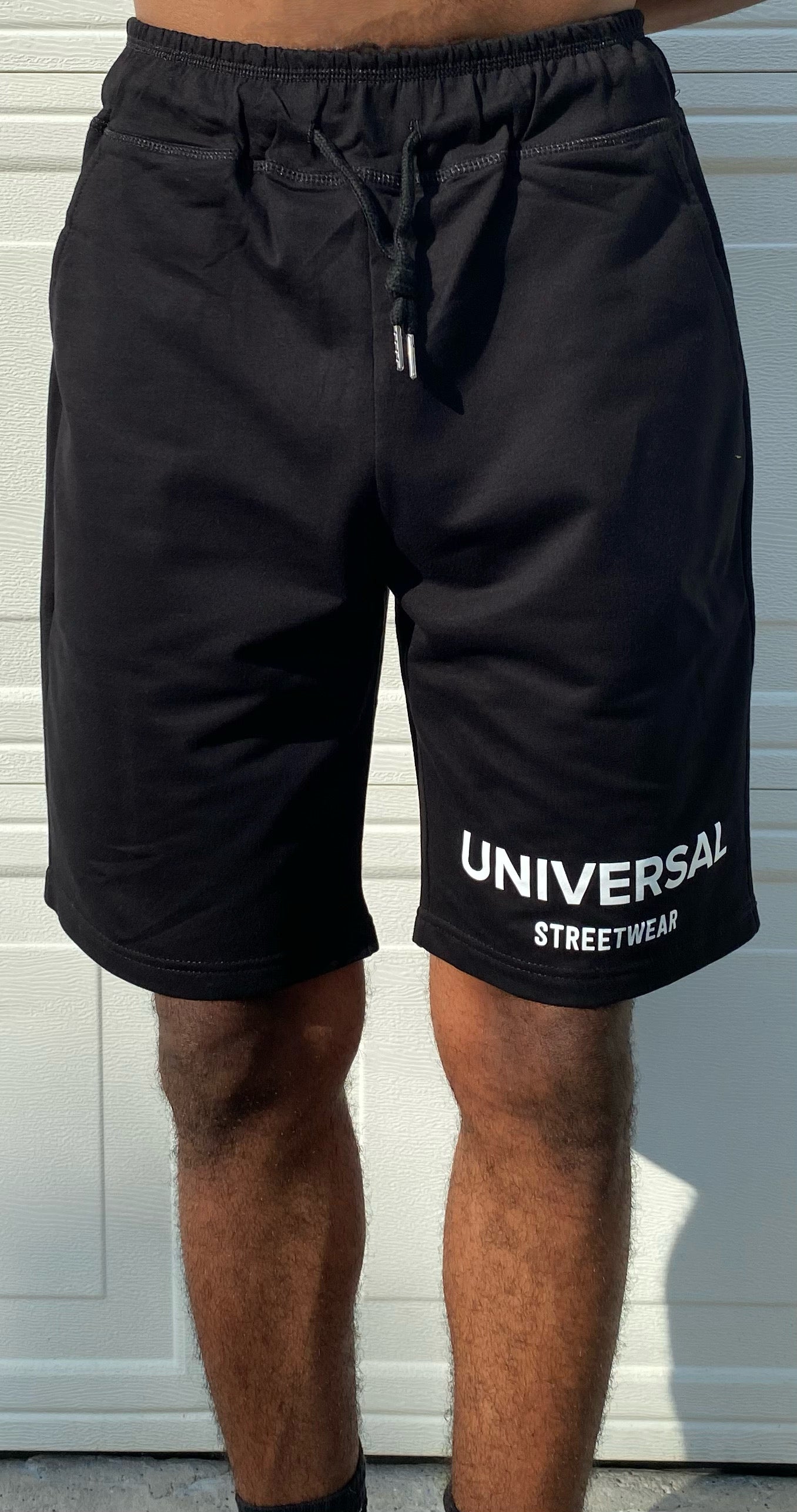 black shorts